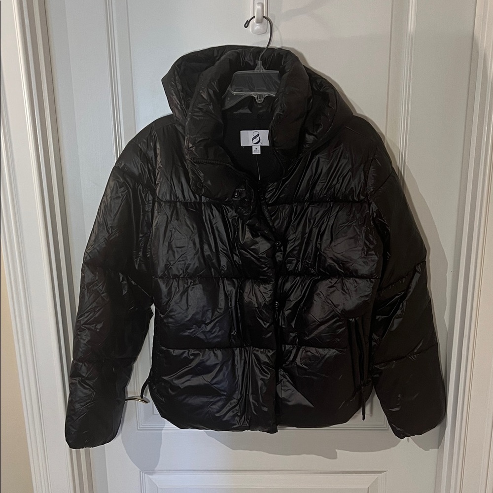 Lou & Grey Shiny Black Puffer Coat